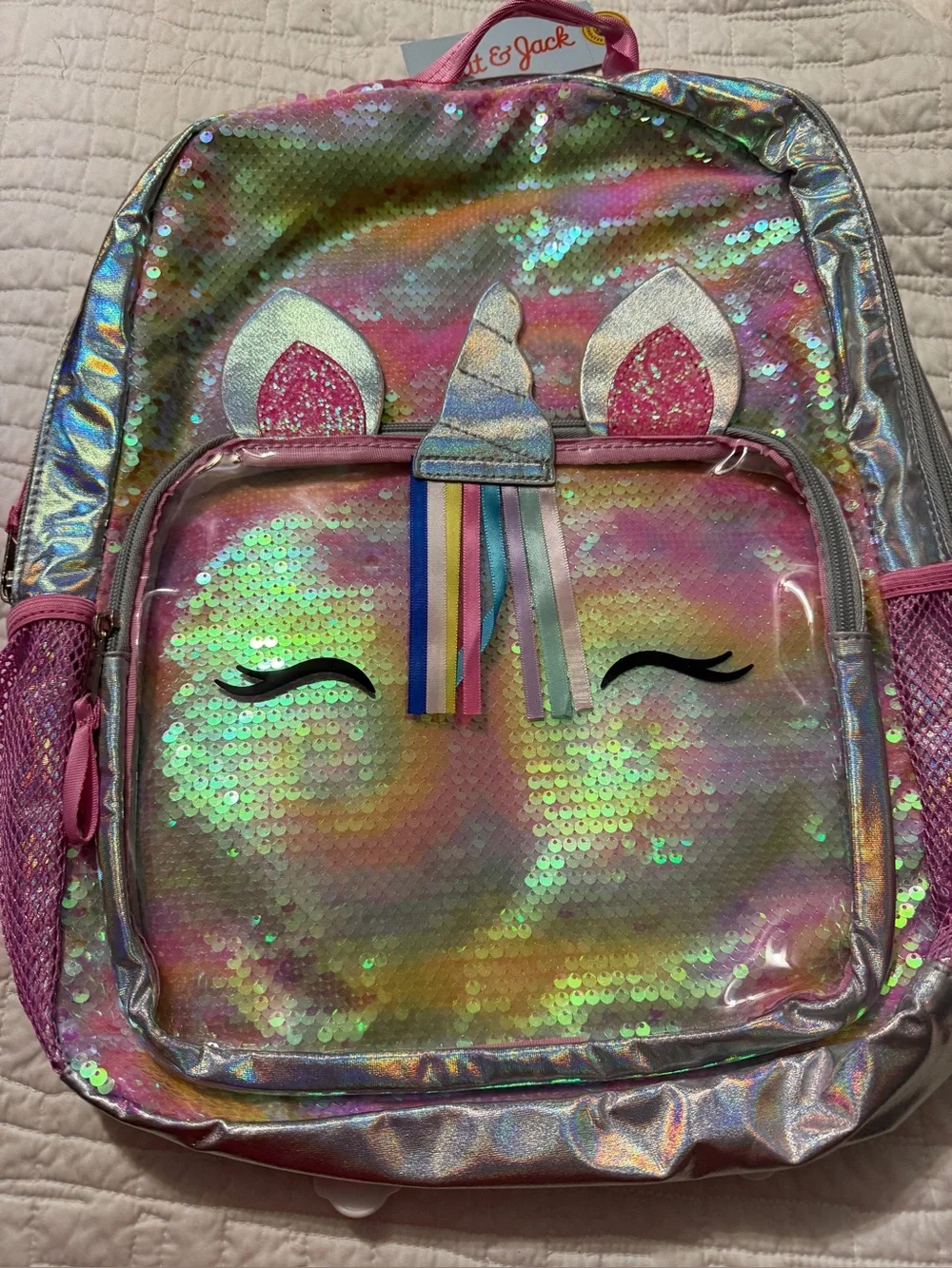Kids Multicolored Unicorn Backpack Bookbag- 19”- Cat & Jack